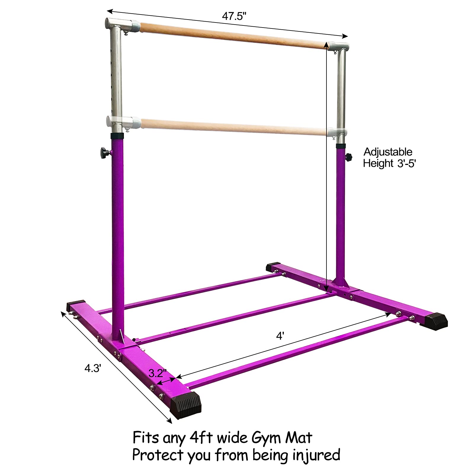 Buy JCATHLETICS Gymnastic Kip Bar,Horizontal Bar for Kids Girls Junior