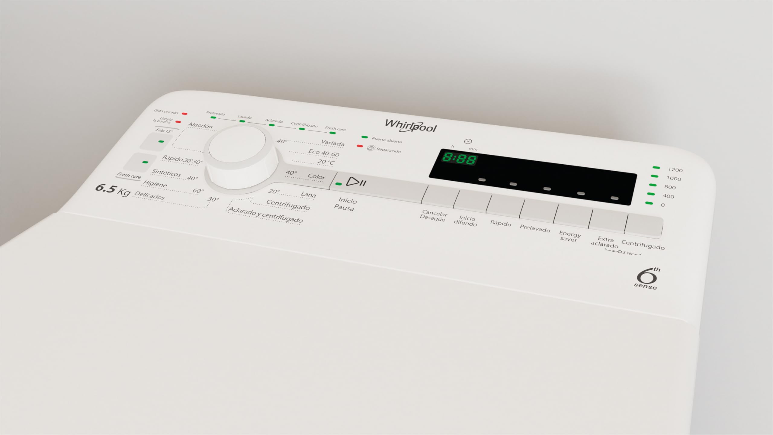 Lavadora Whirlpool Corporation TDLR7220SS SP/N 1200 rpm Blanco 7 kg