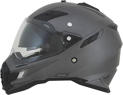 Miniatura 5 de GMAX FX-41DS - Casco de motocicleta unisex para adultos, estilo de máscara completa, M, Gris escarcha