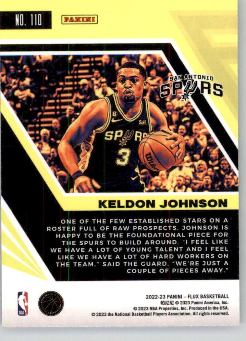 Amazon.com: 2022-23 Panini Flux #110 Keldon Johnson San Antonio