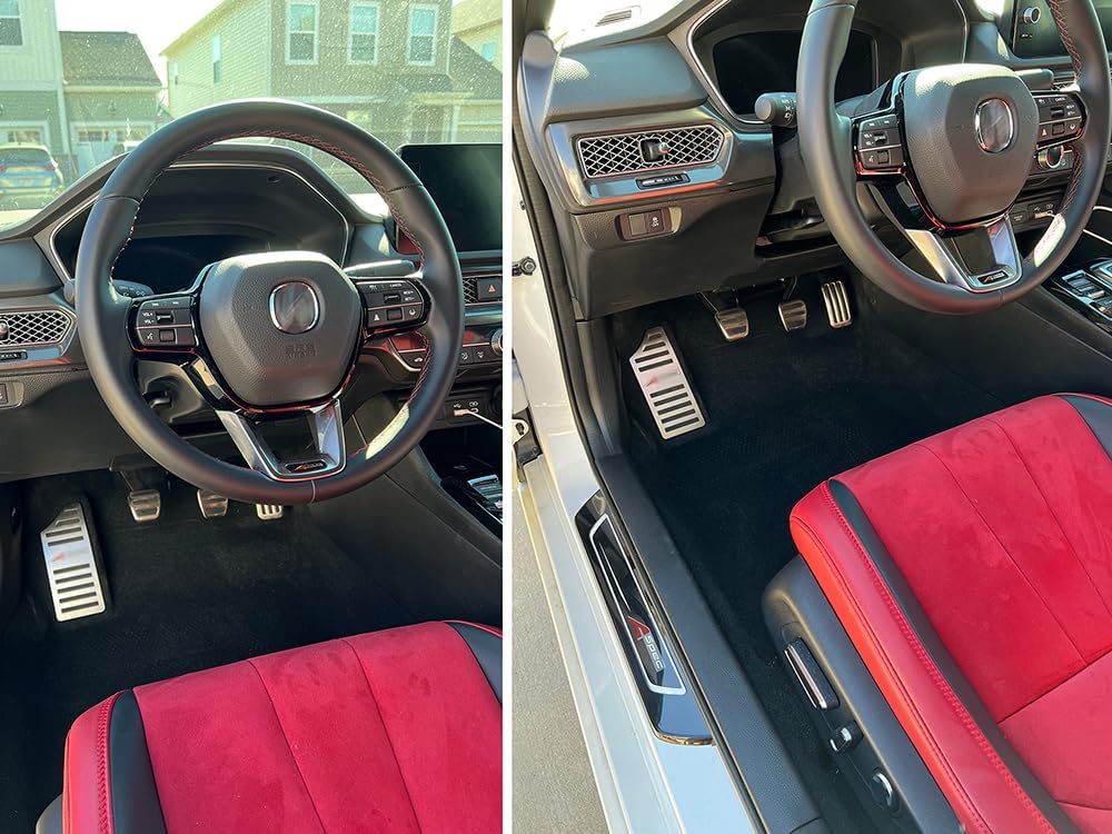 Steel Footrest Cover for Integra Aspec | 1pc Foot Rest Dead Pedal Pad Upgrade a-spec Accessories Tuning 6MT CVT 1.5L Turbo 200 HP