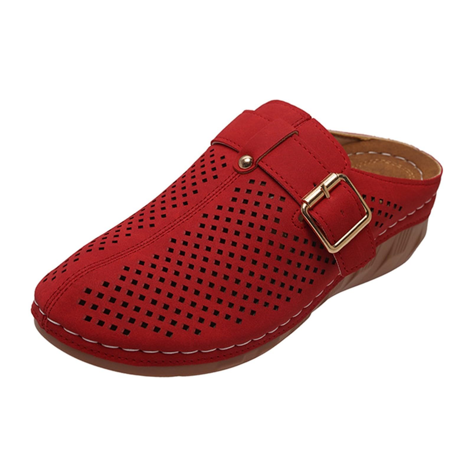 Generico Sandales Et Mules Pour Femmes Confortables LéGèRes AntidéRapantes Semelle Souple Respirantes Chaussures Femme éTé éLéGantes Mules OrthopéDiques Pieds Larges Ville Usage Quotidien