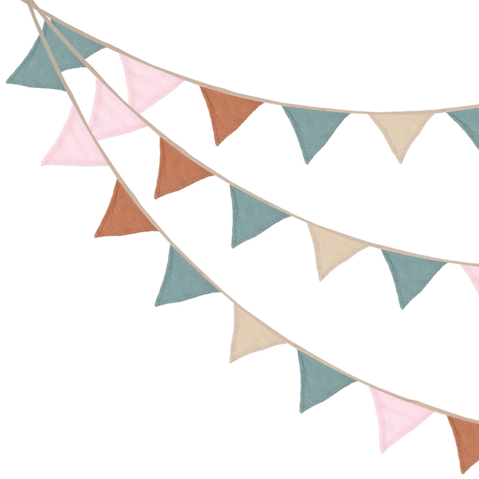 Guirlande de fanions triangle en coton PATIKIL lavable et réutilisable