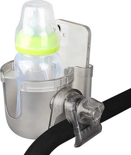 Miniatura 2 de Accmor - Portavasos para cochebicicleta con soporte para teléfono, soporte universal 2 en 1 para coche UPPAbaby, bicicleta, silla de ruedas,