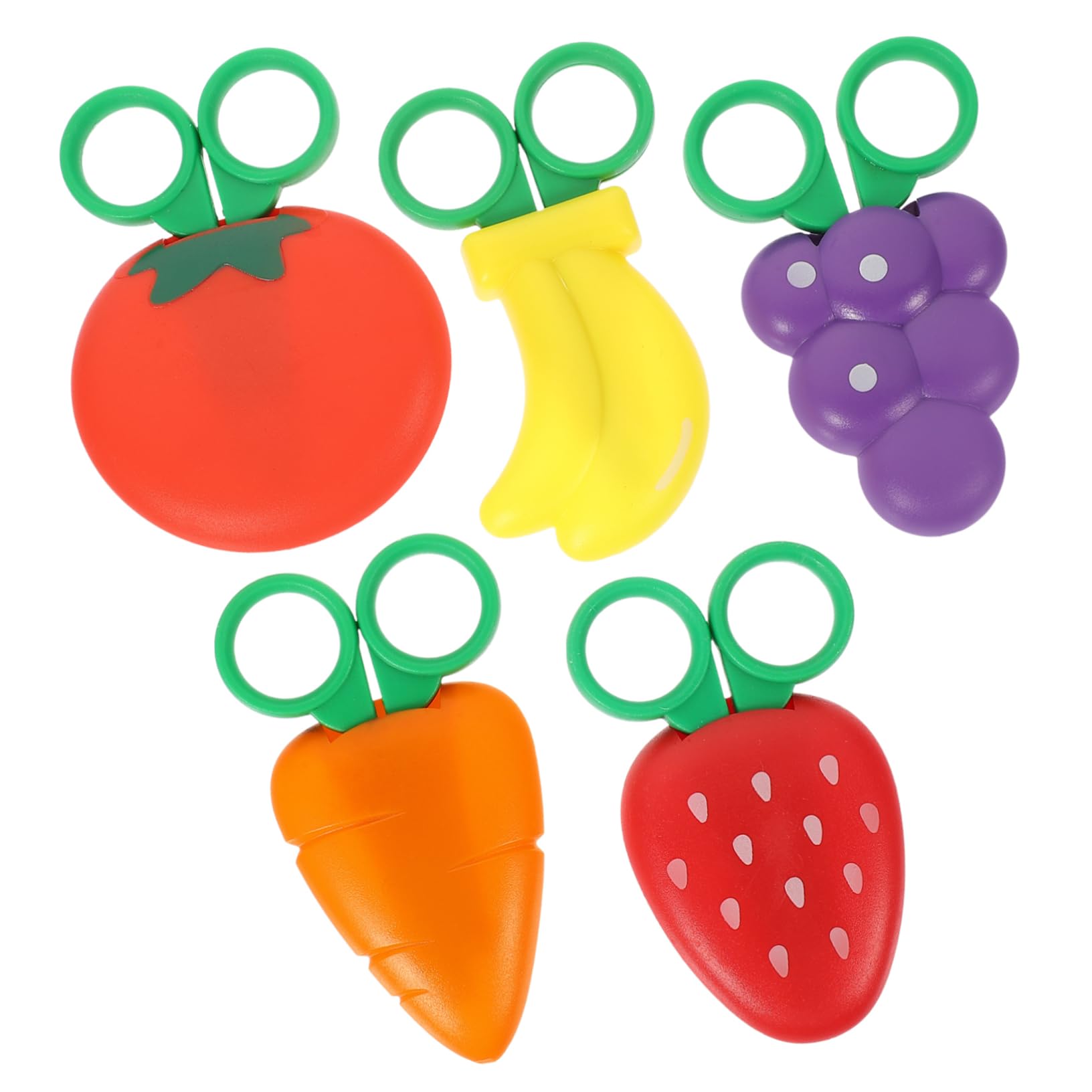 Operitacx 15 Pz Forbici a Forma Di Frutta Forbici Per Bambini Di Sicurezza Per Bambini 3 Ai 5 Anni Da Ufficio Portiera Della Macchina Posta Del Messaggio Magnetico Alunno