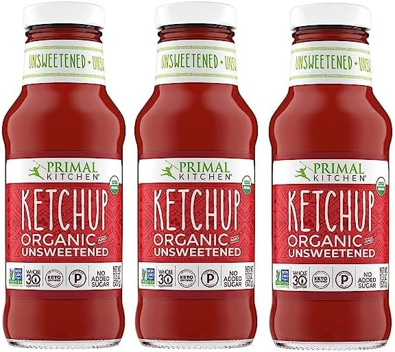Primal Kitchen SugarFree Ketchup Pack Of 3 Keto Ketchup LowCalorie Organic Ketchup Paleo
