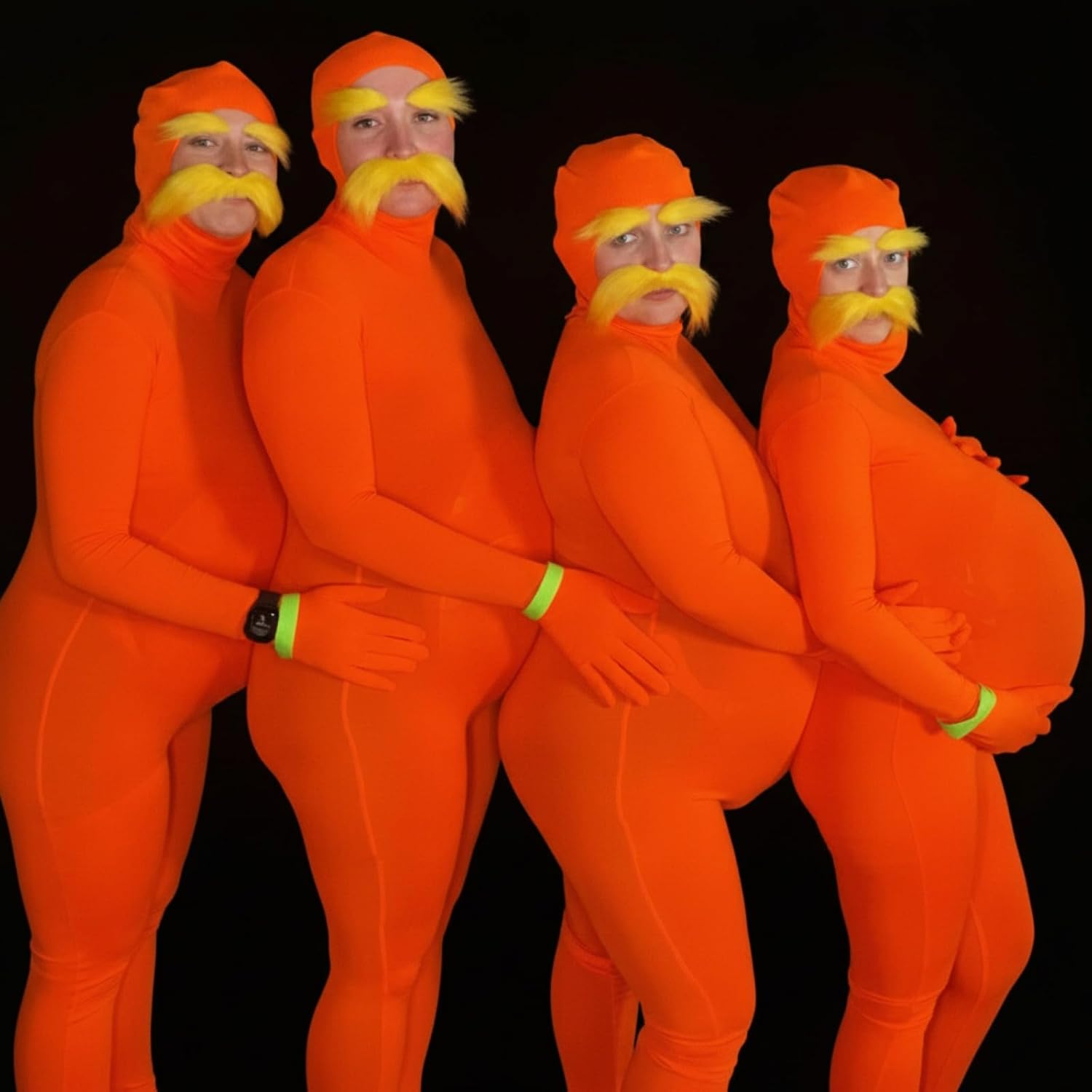 Chicingyou Halloween Orange Bodysuit Costume Accessories Set
