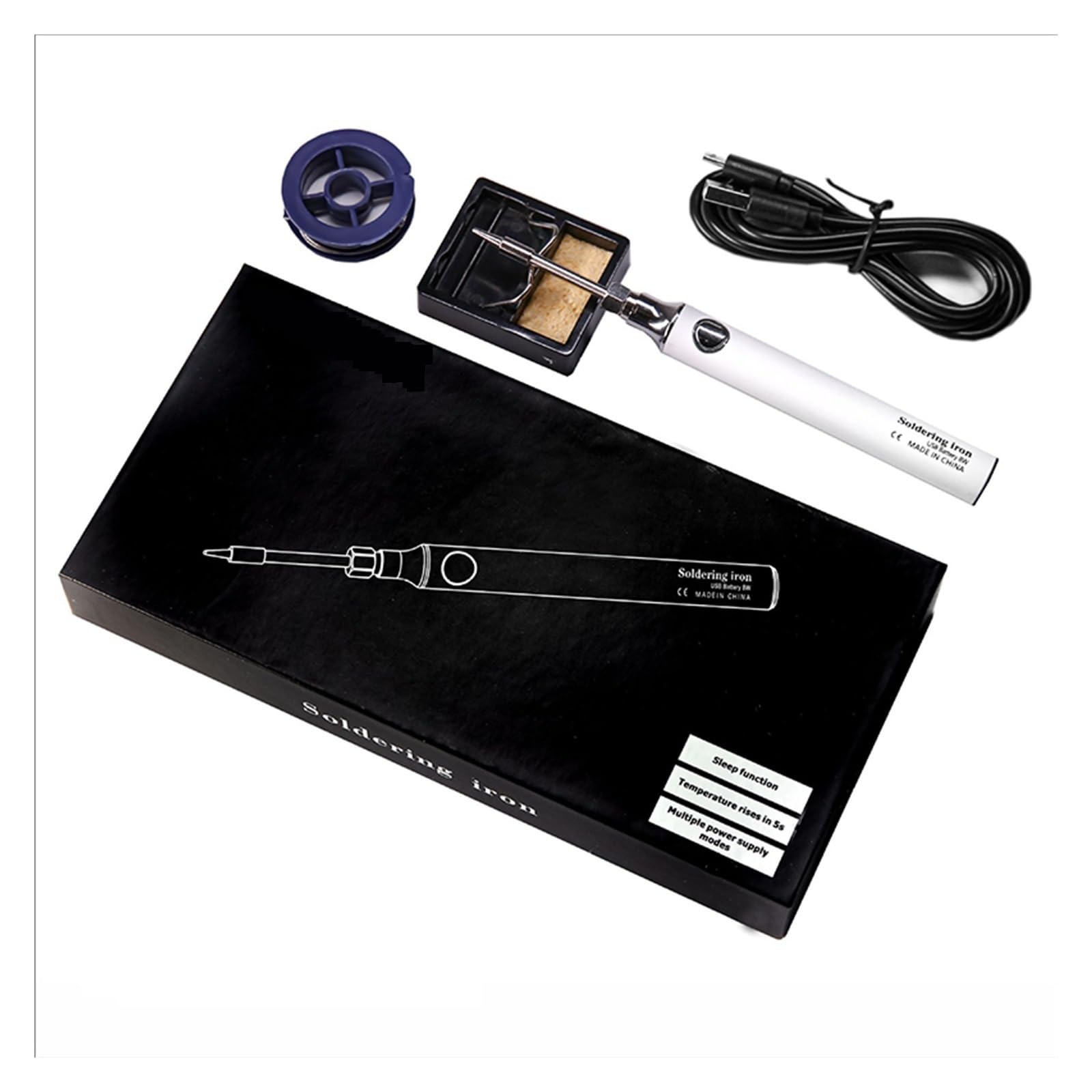 Saldatore For Saldatore Elettrico A Ricarica Wireless, Batteria Al Litio A Ricarica Rapida USB, Strumenti Di Saldatura Portatili For Riparazioni Saldatura(White)
