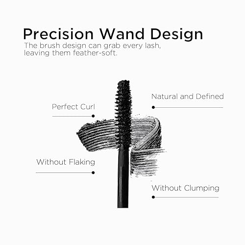 Miniatura 6 de Lord & Berry Never Too Much Longwear - Máscara de pestañas impermeable negra para volumen y longitud, maquillaje de ojos con efecto de pestañas