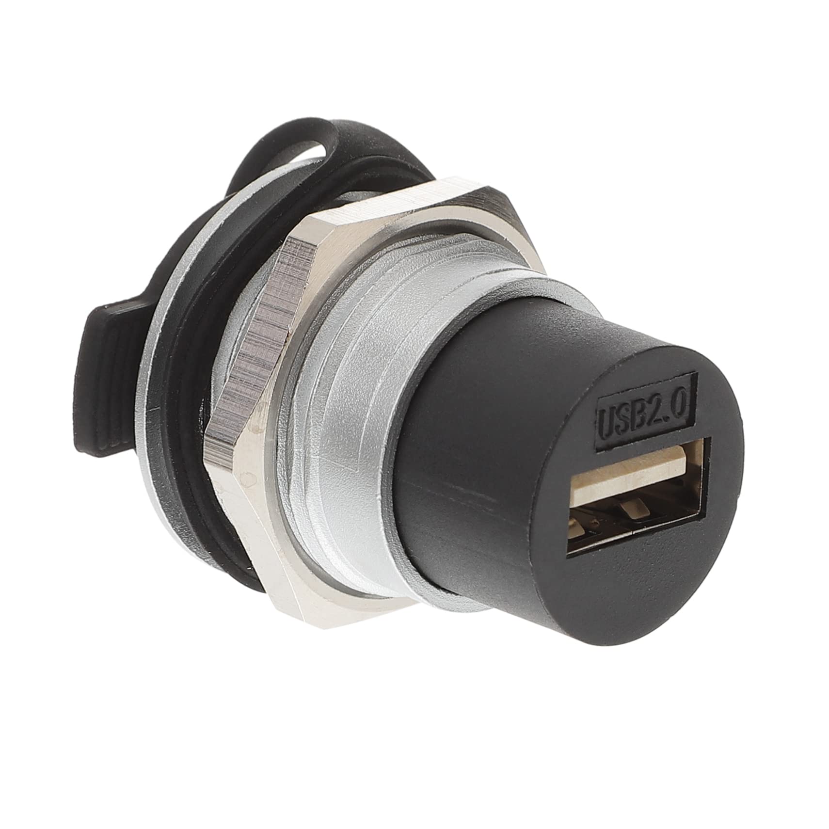 Tofficu USB Panel Mount Coupler Industrial Flush Mount USB Connector for Harsh Environments Female to Female Adapter for Desktop Laptop and Media Devices