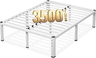 NKZ 18 Inch Queen Size Metal Platform Bed Frame with Round Corner Legs