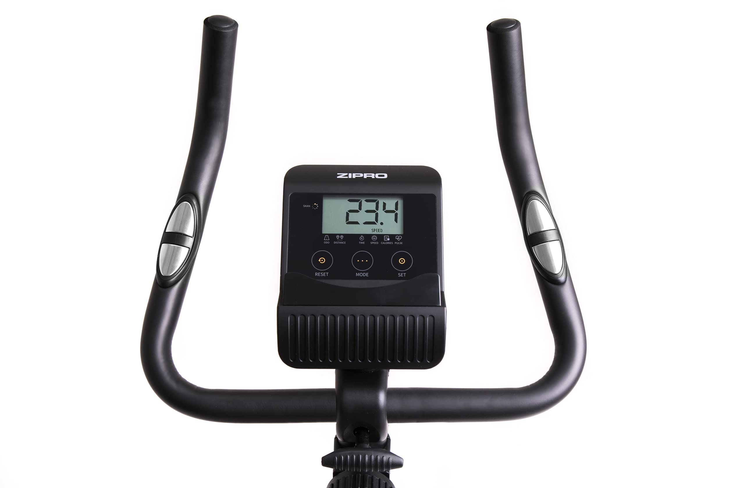 Zipro Heimtrainer Fahrrad Boost, Ergometer Fitnessbikes, Magnetisches Fahrradtrainer, Ergometer Fahrrad bis 120kg, Indoor Bike, Trainingsfahrrad für zuhause, Fahrradergometer Batteriebetrieben