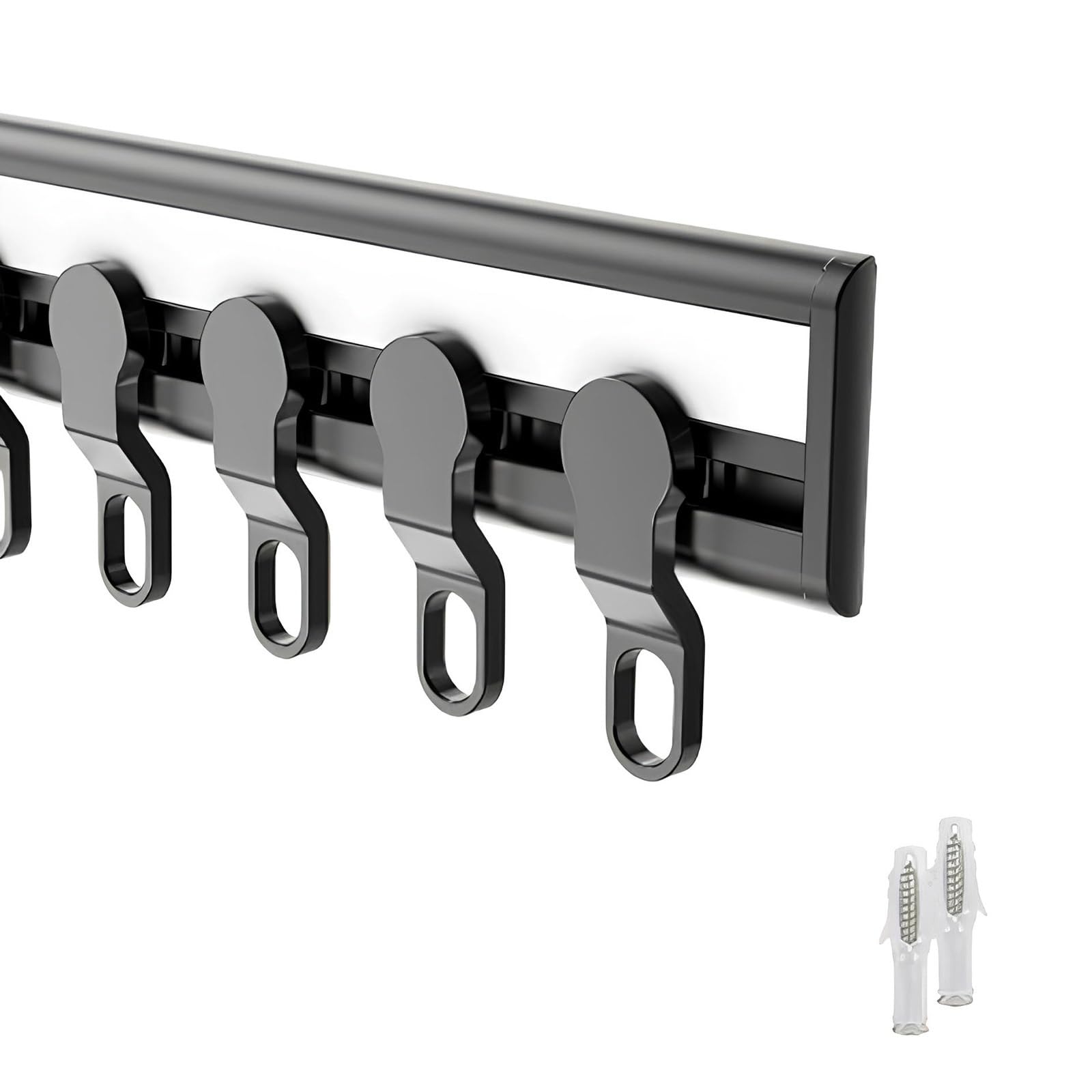 Tringle a rideaux pour chambre et balcon en aluminium avec rail ultra-fin 590cm
