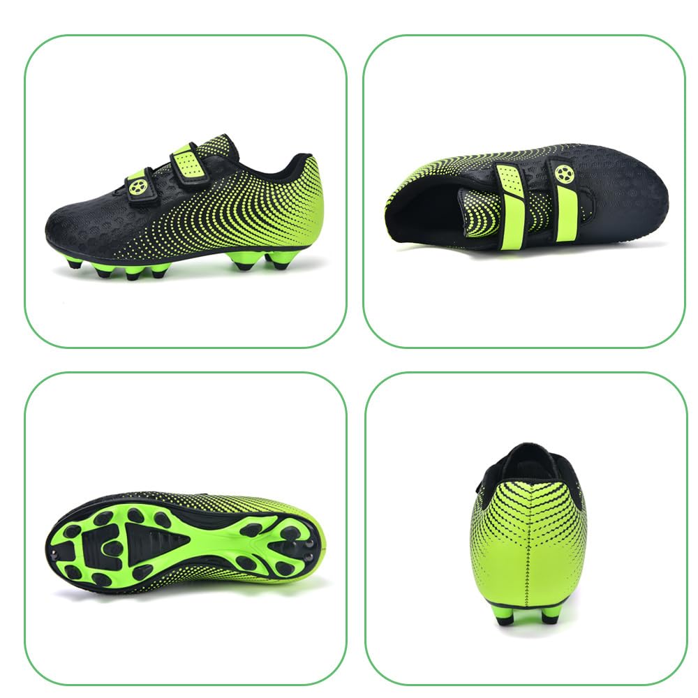 Botas de Futbol Niño Zapatos de Futbol Zapatillas Futbol Césped Artificial Tacos Profesional Entrenamiento Aire Libre Deporte Antideslizante Cómodo Unisex 28-37EU