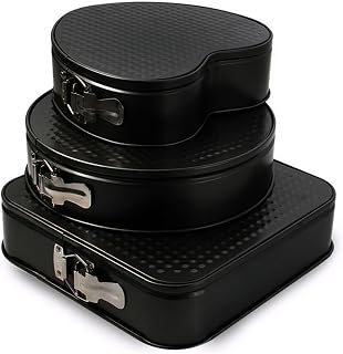 Non-Stick Quick Release Cake Tin with Loose Base Springform Cheesecake Pan Cake Baking Tray Set of 3