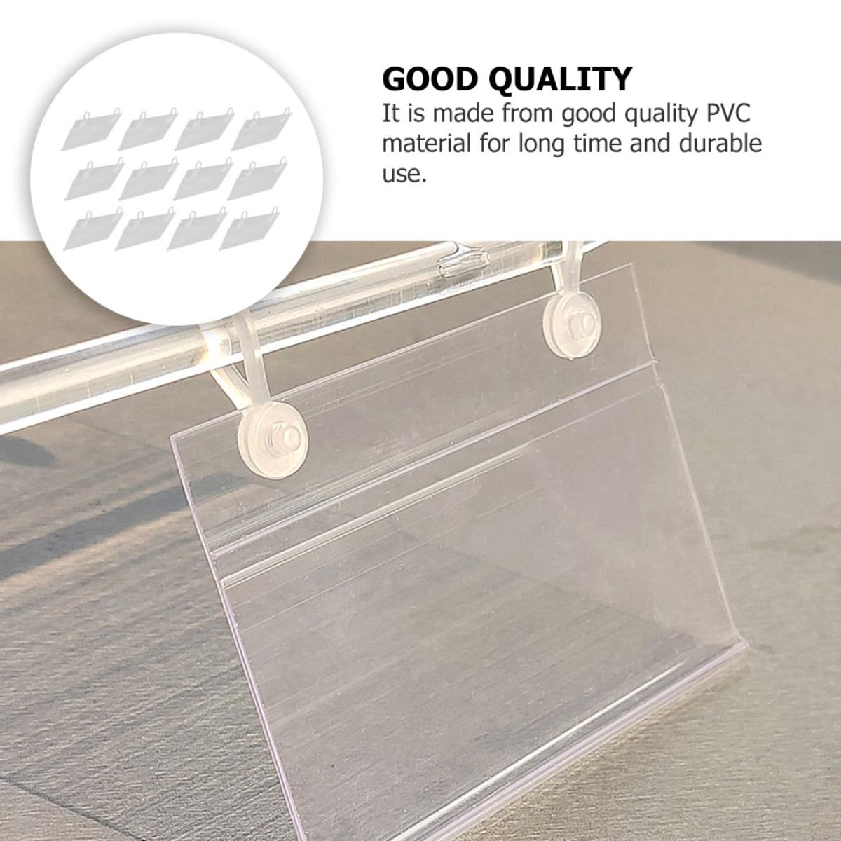 40 Pezzi Portatessere in Pvc per Etichetta Espositiva del Prezzo Design Semplice e Chiaro, Facile da Installare per Esposizione Prezzi in Supermercato