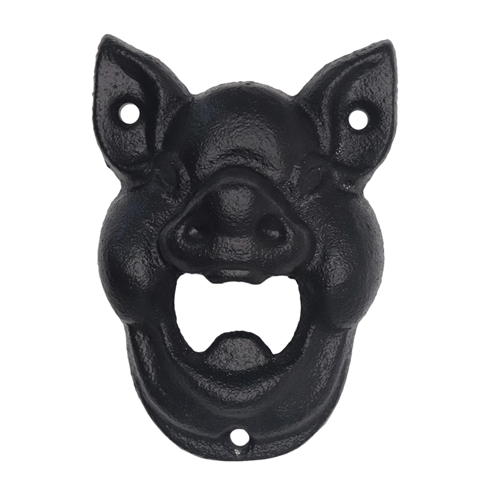 Matumou Black Vintage Pig Head Cast Iron Wall Mounted Wine Beer Bottle Opener Bar Supplies
