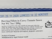 Vista 2 de Appel Filetes de Arenque en Salsa de Tomate y Curry - 7.05 oz