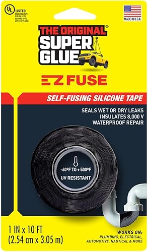 Super Glue The Original 15408 E-Z Cinta Fusible, negro, 1 pulgada de ancho x 10 pies de longitud