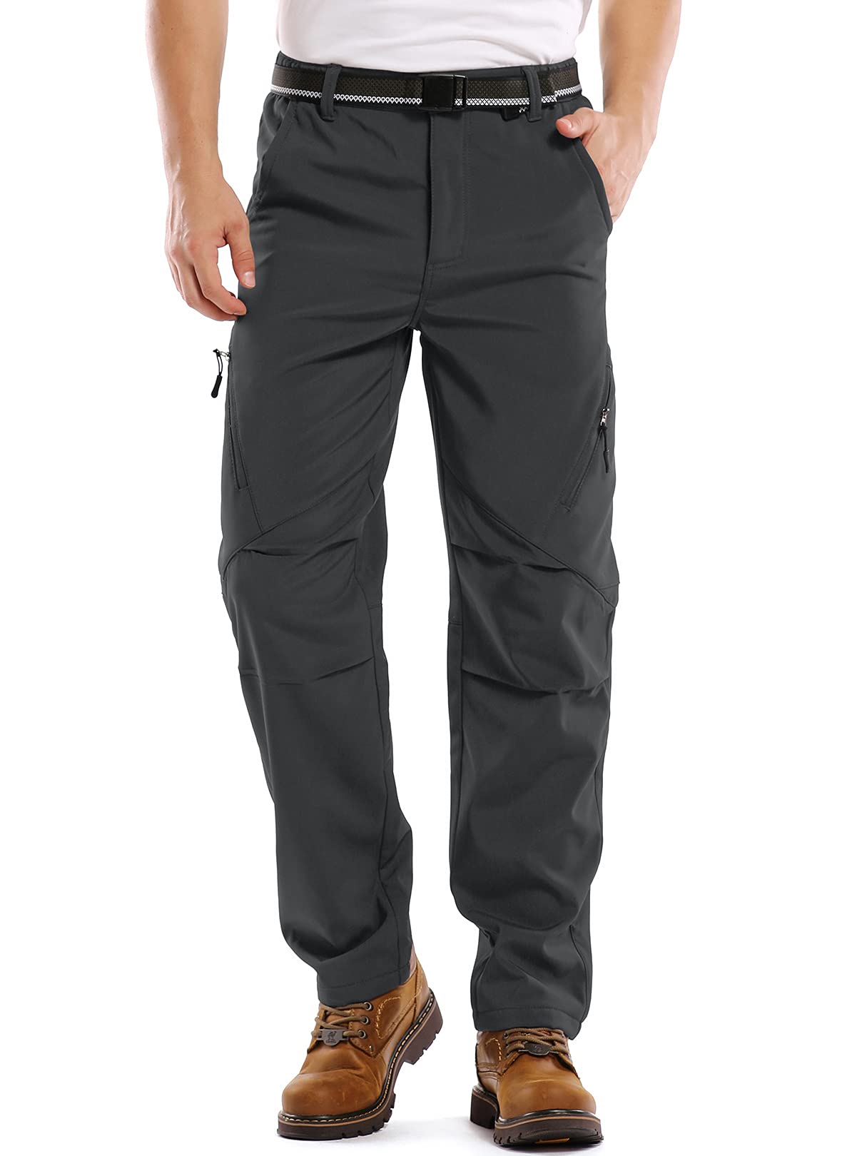 Pantalon d’hiver pour hommes, imperméable, avec doublure chaude, tissu souple, coupe-vent, pour extérieur, randonnée, neige, snowboard