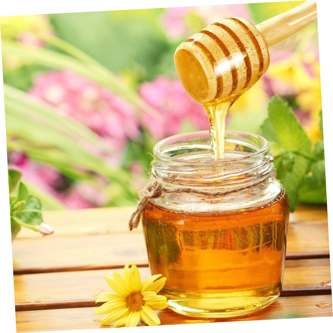 Ciieeo 30Pcs Mini Honey Stirring Spoons Wooden Dippers for Honey Jars Honey Stir Sticks for Syrup Viscous Substances Easy to Clean Kitchen Helper