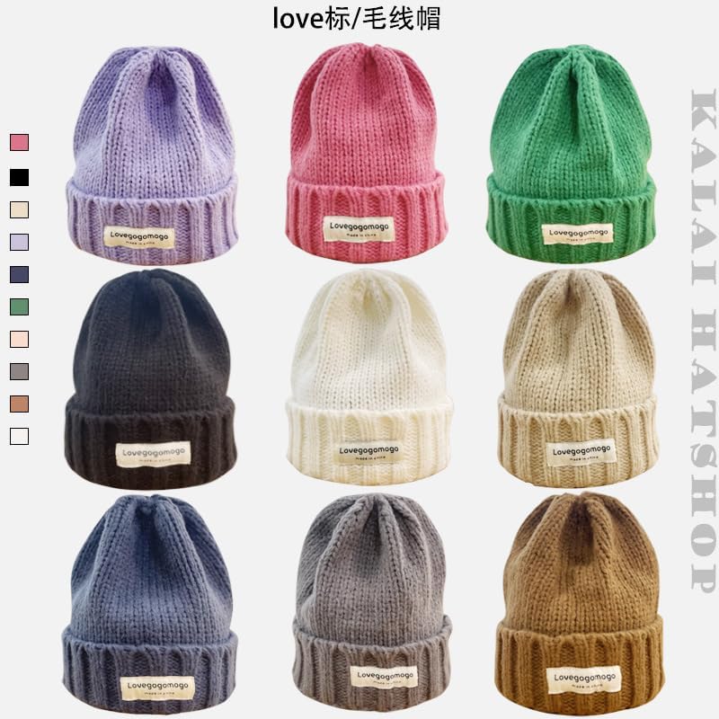 Vista 2 de RICHTRUE Lindos gorros para mujer, gorros holgados para mujer, accesorios de grunge, sombreros lindos