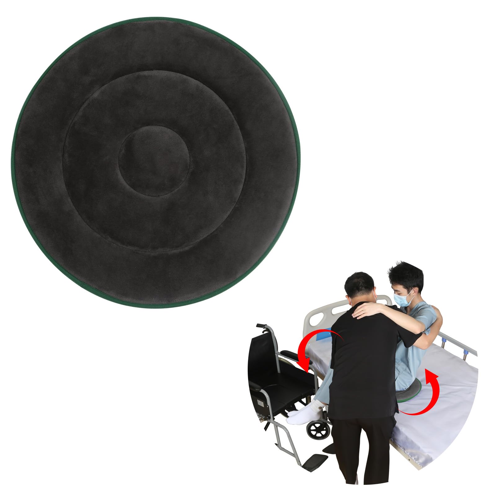 Coussin Pivotant 360° pour Voiture et Chaise – Aide au Transfert – Siège Rotatif Confortable et Antidérapant pour Seniors et Personnes à Mobilité Réduite (120 kg), 1 pièce de (Moyen)