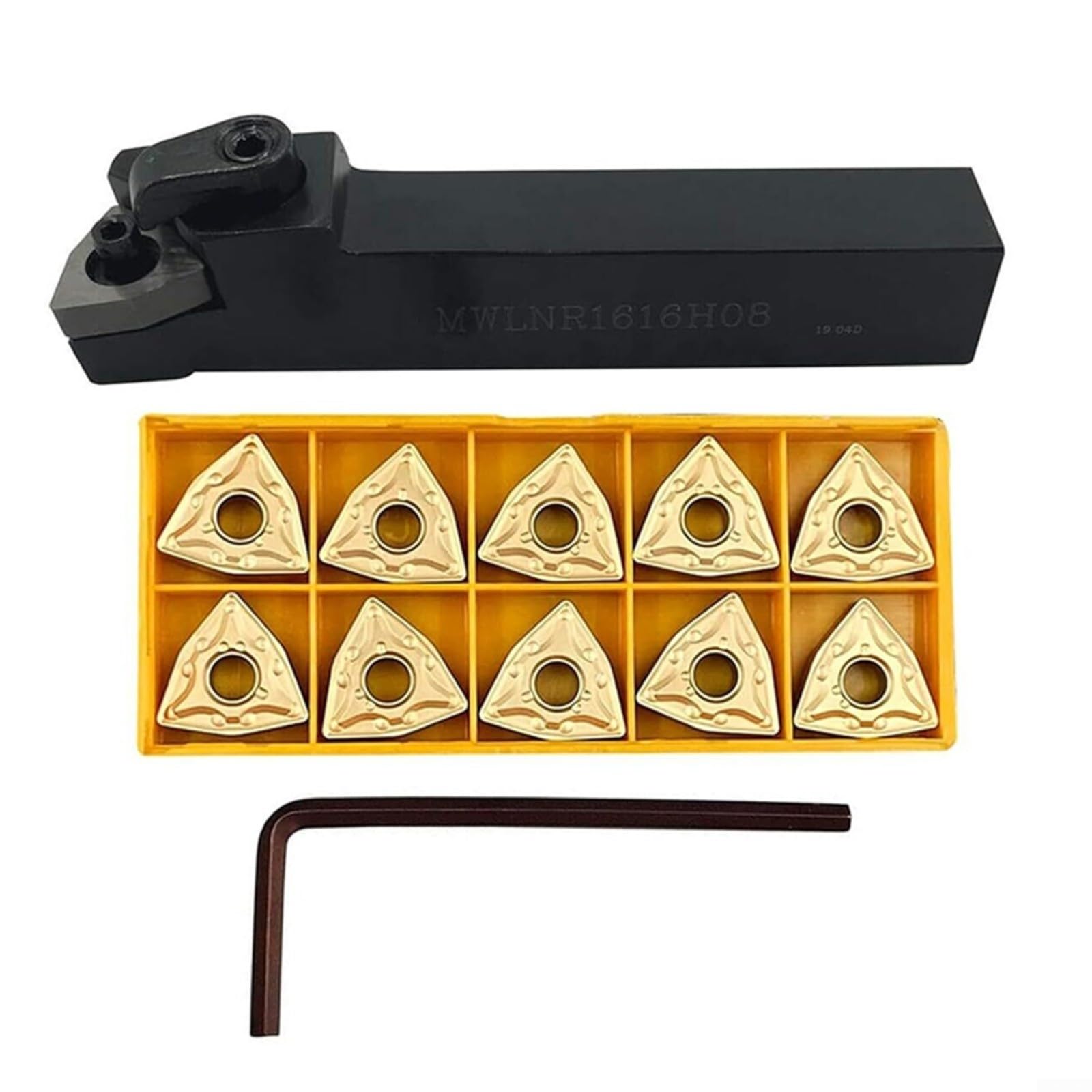 MWLNR1616H08 Drehmeißel Set Mit Halter 16X100mm Und 10 WNMG432 WNMG080408 Hartmetall Wendeplatten Aus Carbonstahl Für CNC Drehmaschine