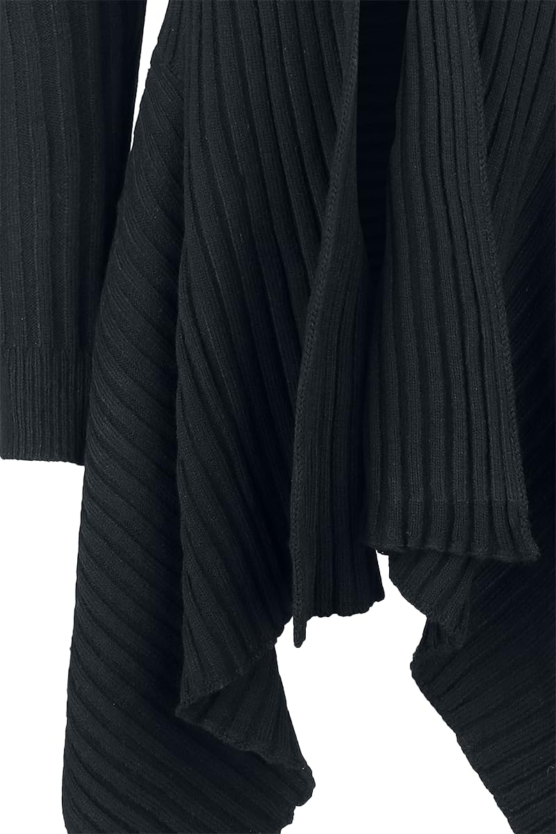 Black Premium by EMP Damen schwarzer Strick-Cardigan mit Schalkragen