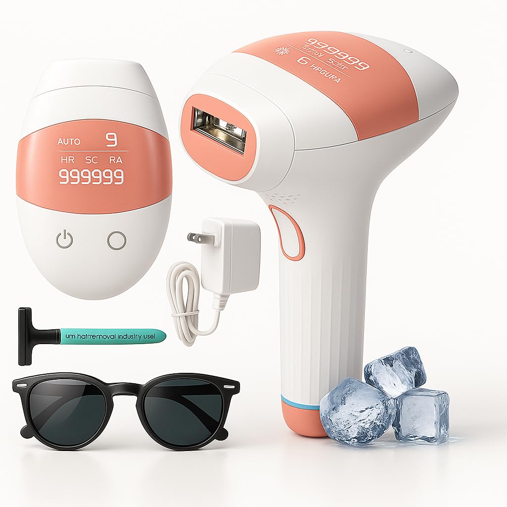 NOVANYX Laser Hair Removal with 5℃ Ice Cooling, Painless IPL Laser Hair Removal Device 3 In 1 At Home Hair Remover Machine for Women Men Electrolysis Permanent Epilator on Face Body Depilation NOVANYX Laser Hair Removal with 5℃ Ice Cooling, Painless IPL Laser Hair Removal Device 3 In 1 At Home Hair Remover Machine for Women Men Electrolysis Permanent Epilator on Face Body Depilation