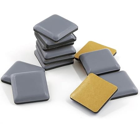 AlwaysH 16 Pieces Adhesive Teflon Furniture Glides Teflon Glider Teflon Glides For Furniture Self Adhesive Teflon Glides 25mm X 25mm 30mm X 30mm 71026274