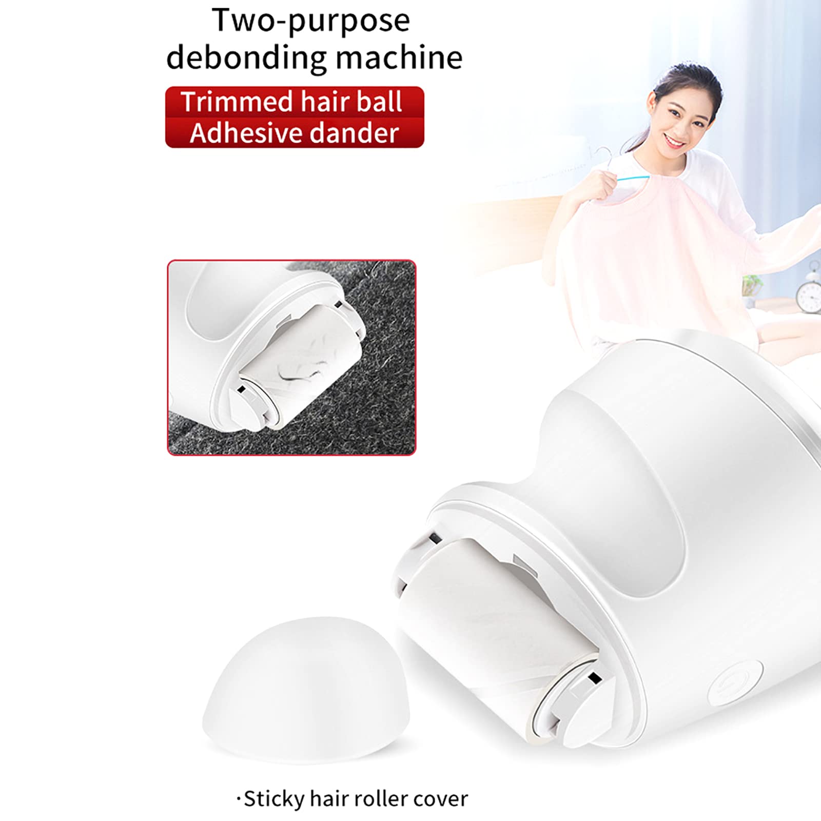 Sweater Spool Machine Trimmer, Elektrischer Debobbler Mit 2 Ersatz-Klebewalzen, Elektrischer USB-Akku Betrieben, Leicht Und Tragbar, Für Kleidung, Teppich, Sofa