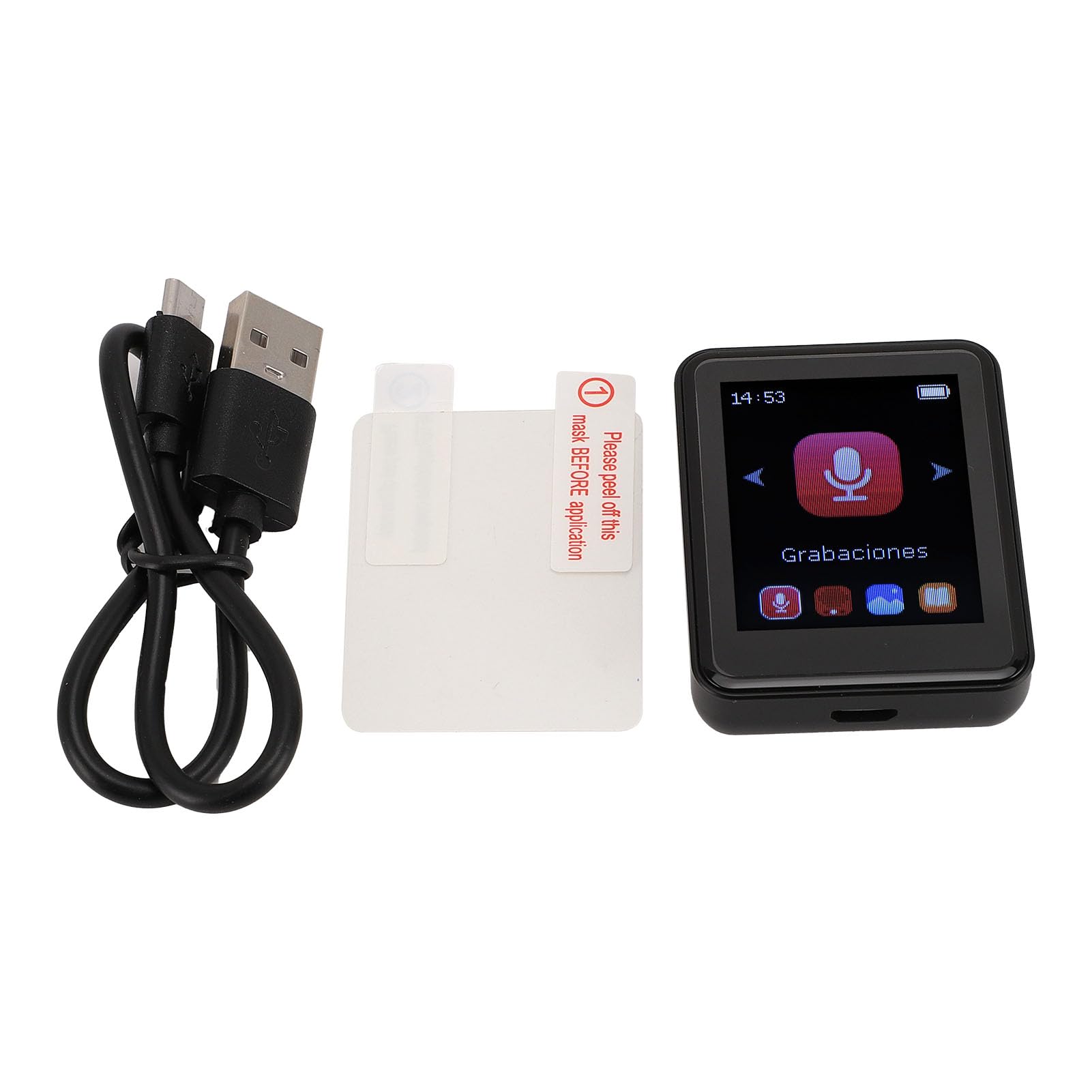 Reproductor MP3 MP4 Reproductor de Música Bluetooth Portátil con Pantalla Táctil de 1,8 Pulgadas para Deportes y Viajes (32G)