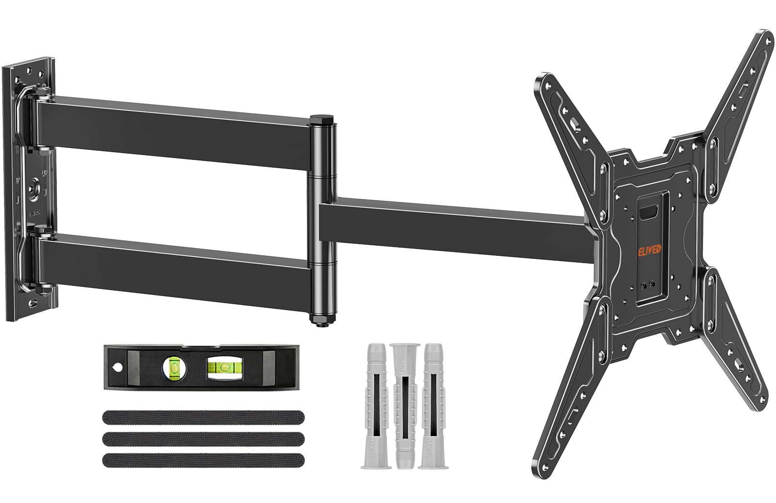 ELIVED Long Extension EV1035 - Supporto da parete per TV con braccio lungo 796 mm, per la maggior parte dei televisori da 26-65 pollici, orientabile e inclinabile, supporto da parete per TV Full