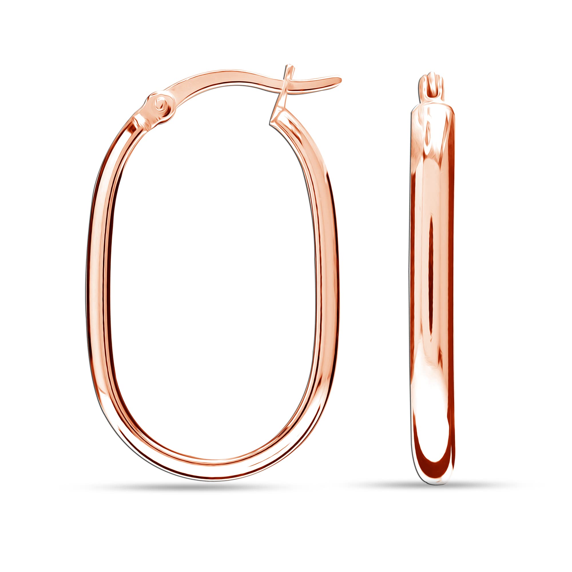 See full amazon price history chart for Nora Nico 925 Sterling Silver BIS Hallmarked Rose Gold-Plated Oval Shape Hoop Earrings for Women and Girls Nora Nico 925 Sterling Silver BIS Hallmarked Rose Gold-Plated Oval Shape Hoop Earrings for Women and Girls (B09GMCFPMG) Amazon Price History, Amazon Price Tracker