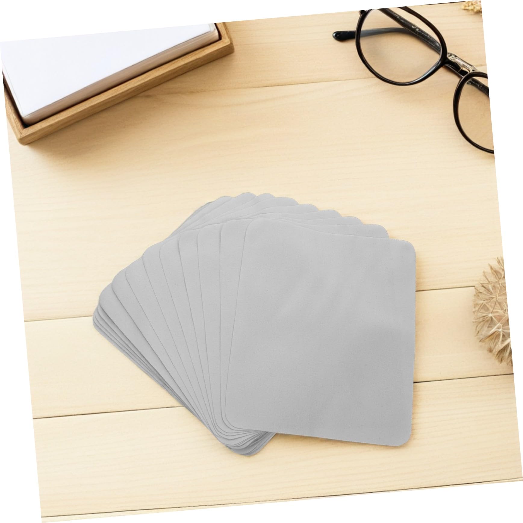 Healvian 100pièces Lot de Lingettes Microfibre pour Lentilles Chiffons de Nettoyage pour Lunettes et Écrans