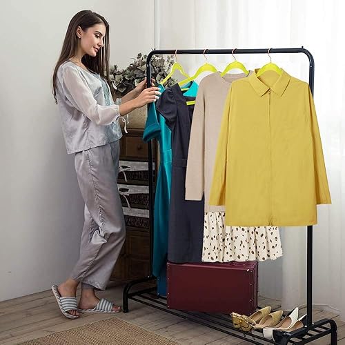 Miniatura 6 de VECELO Perchas de terciopelo de alta calidad resistentes (paquete de 100), antideslizantes y ahorran espacio con 12 clips para los dedos y 2