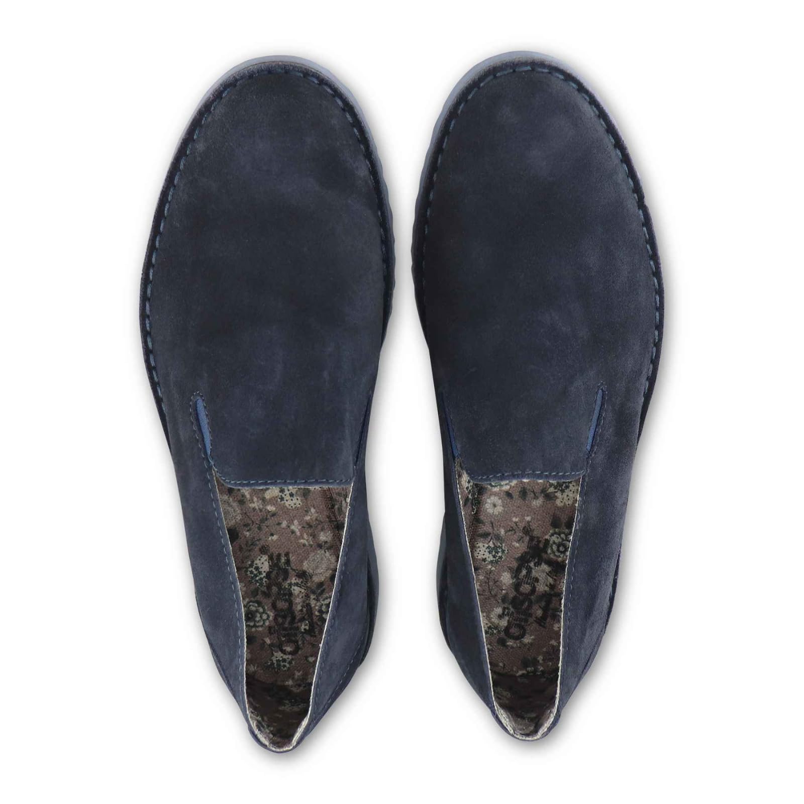 Slip-on Blu in camoscio