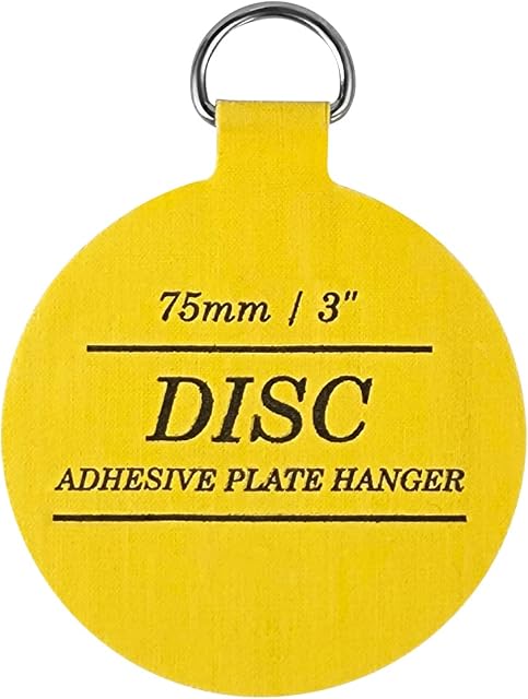 Disc Plate Hangers for Walls - Strong Invisible Plate Holder Self Adhesive Stick On Hooks Picture Hanging Wall Plate Holder - (75mm / 3") Plate Hanging Disk