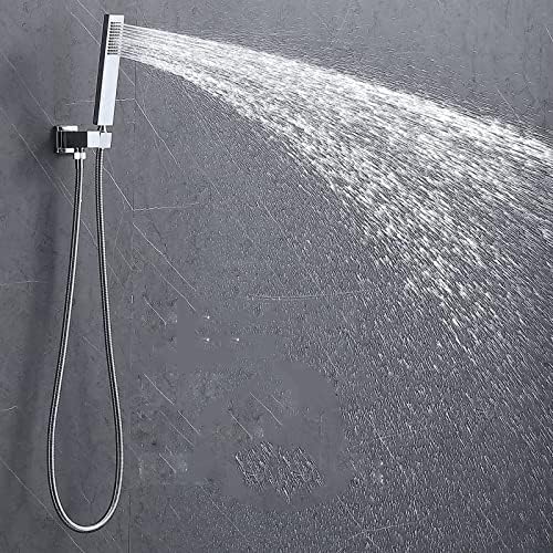 Ensemble de douche luxueux noir brossé rétro avec mitigeur de précision et LED