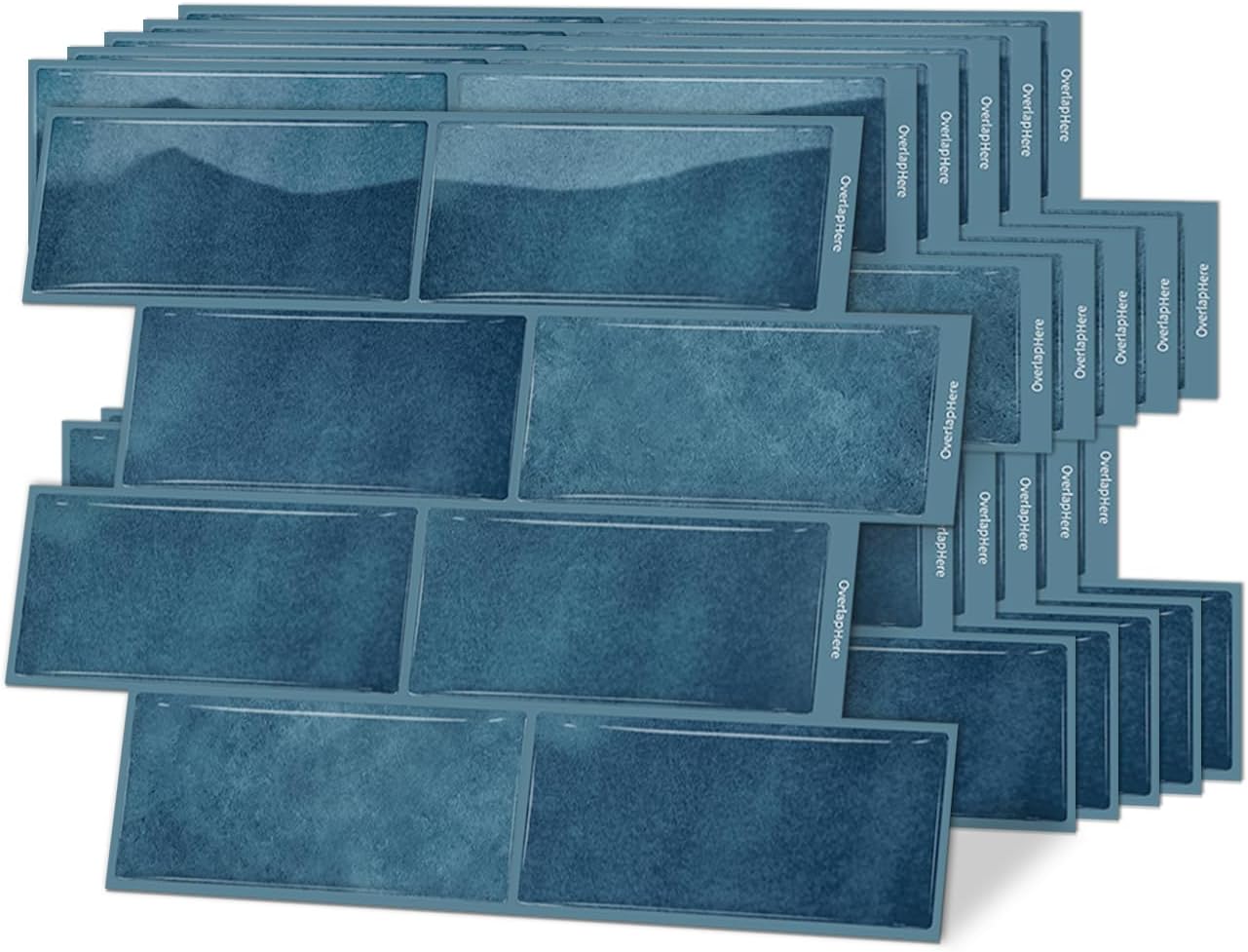 10-Sheets Subway Tile Backsplash Peel and Stick, Black Self Adhesive Vinyl Wall Tiles, Stick on Backsplash for Kitchen and Bathroom(3D Thicker Matiral) (Pink)