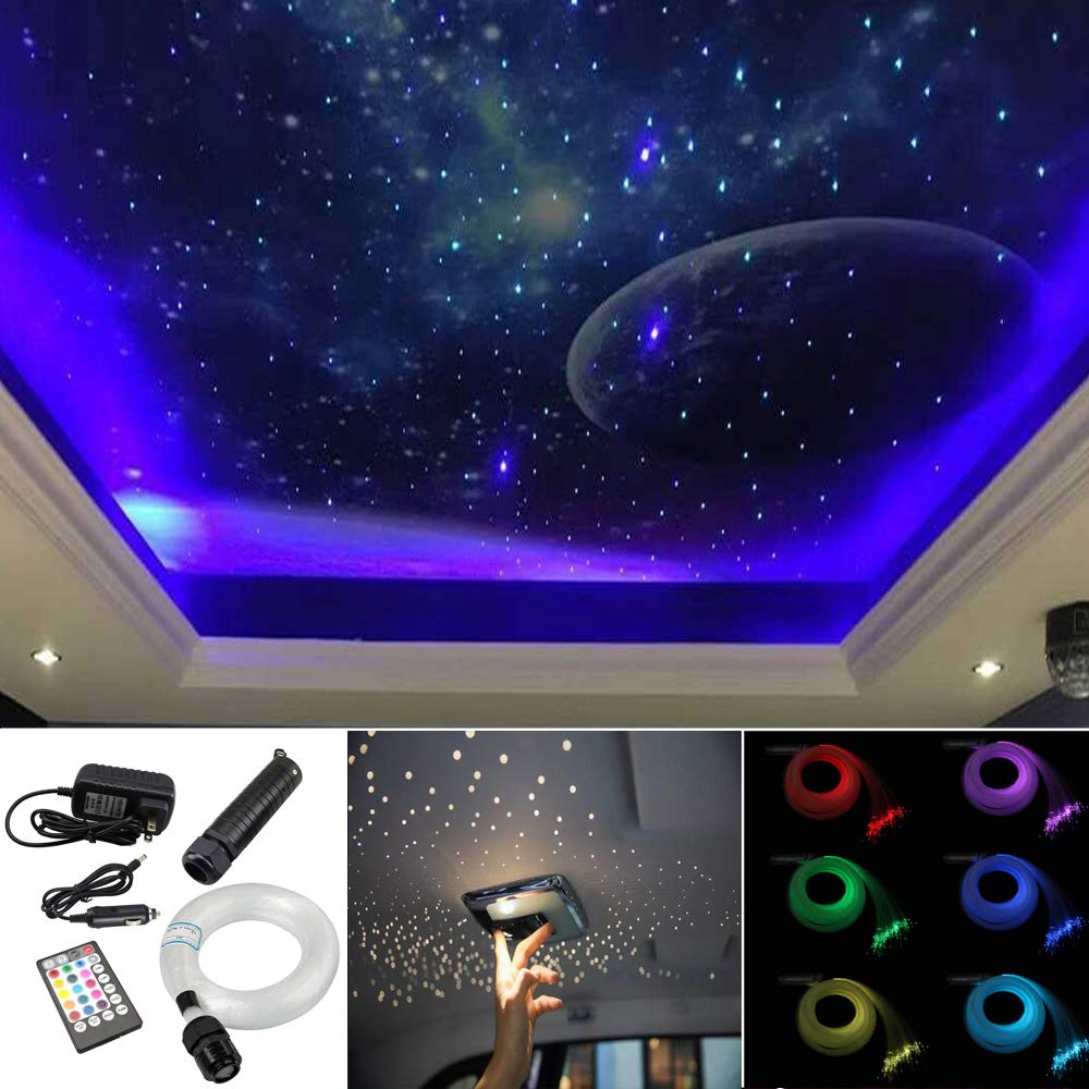 32w Rgb Twinkle Led Fiber Optic Star Ceiling Kit Light 800 Strand
