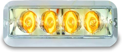 Custer Products Mini barra de luz estroboscópica LED - ámbar, número de modelo STRL4A