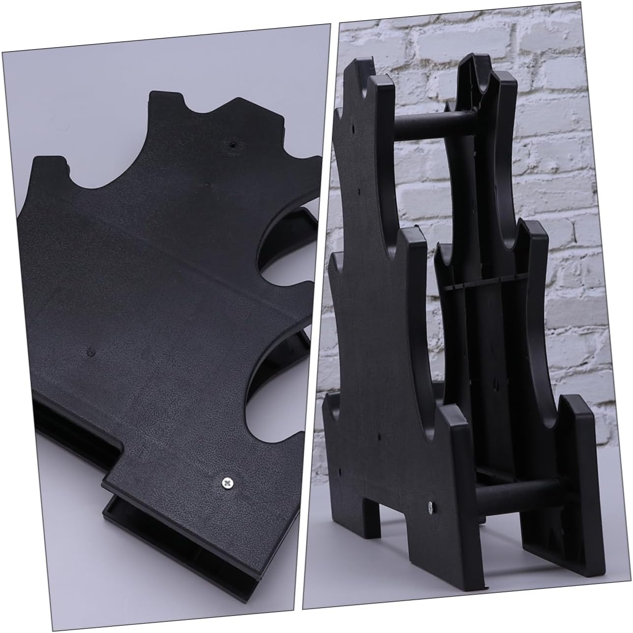 VICASKY 2pcs Dumbbell Rack Racks Dumbbells Adjustable Exercise Holder Weightlifting Dumbbell Stand Gym Storage Weights Dumbbells Rack Foldable Stackable Dumbbell Tree Black Abs
