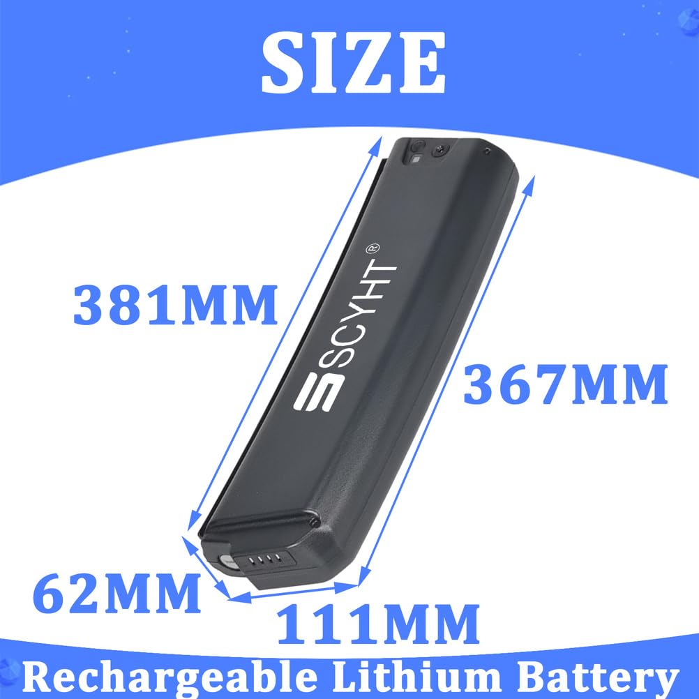 Batterie Li-ION 36 V 10,4 Ah 14 Ah 12 Ah Batterie Rechargeable 48 V Batteries Lithium 36 V Batteries Trottinette pour Moteur 250 W à 700 W avec Chargeur et Port 4 Ports,48v10.4ah