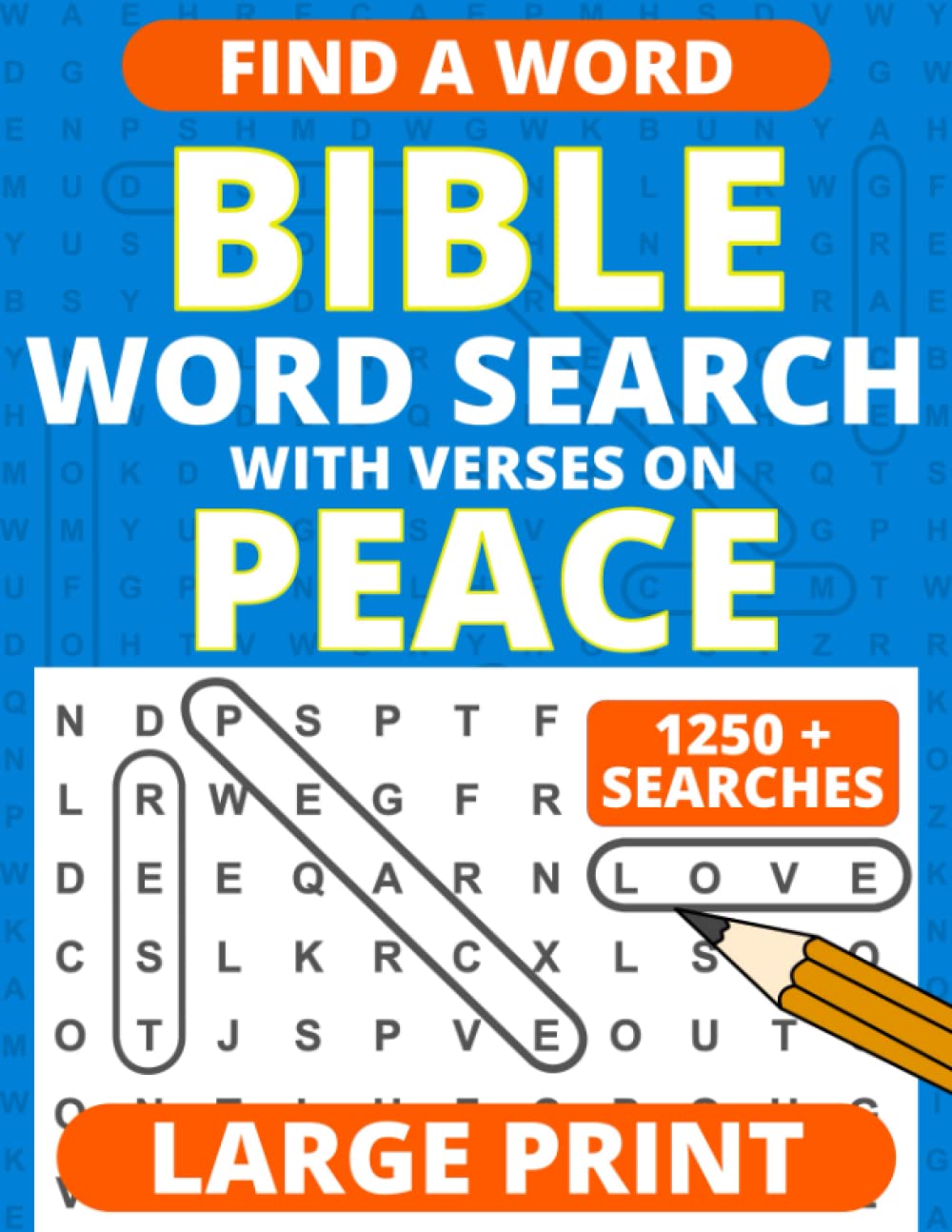 Large Print Bible Word Search – with Verses on Peace