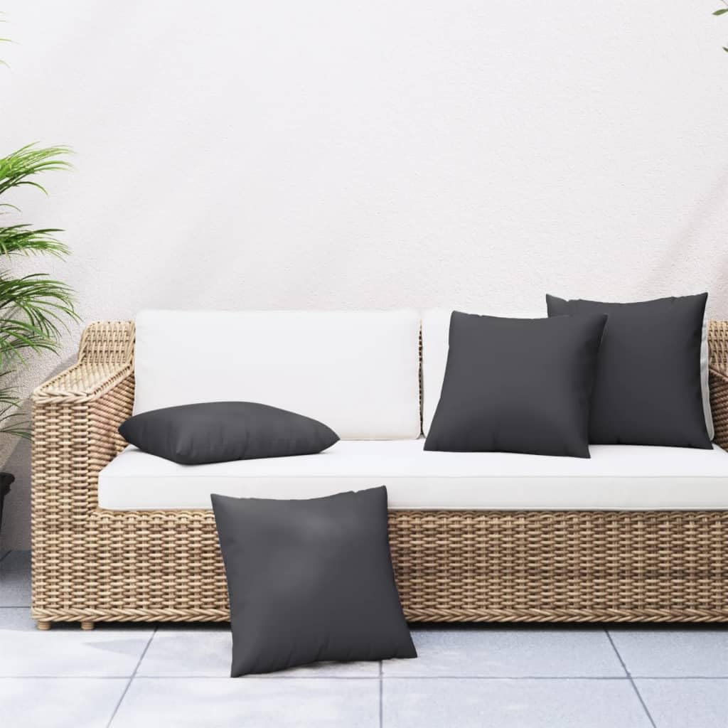 Cojines impermeables para decorar el patio y la terraza este verano, pack de 4 en color negro