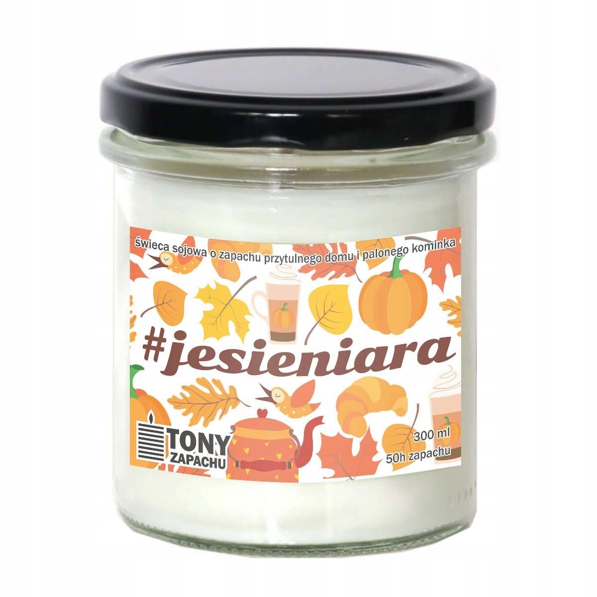 Jesienny BOX prezentowy - zestaw herbat sypanych z zaparzem świeca sojowa zapachowa #JESIENIARA herbata AUTUMN INSPIRATION na prezent upominek