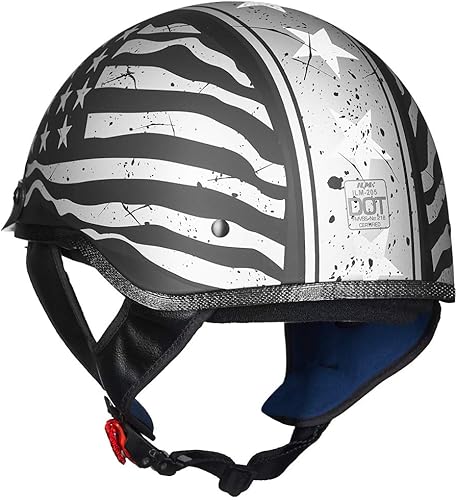 Miniatura 5 de ILM Casco de media cara para motocicleta, aprobado por DOT, modelo ILM-205