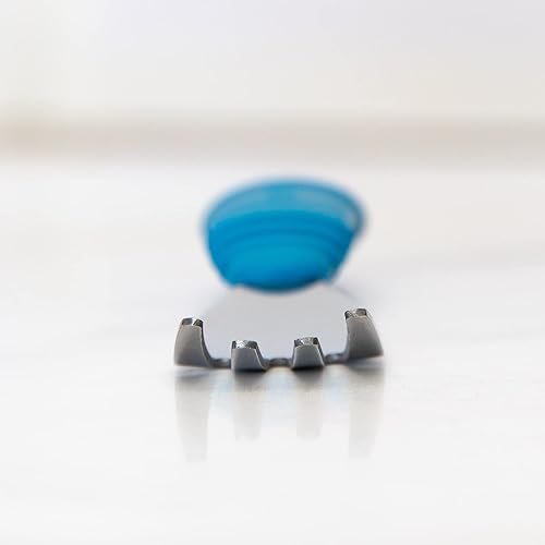 Vista 21 de Bumkins Juego de utensilios para bebé, cucharas de silicona para sumergir, autoalimentación, destete LED para bebés, aprendizaje de entrenador, A1